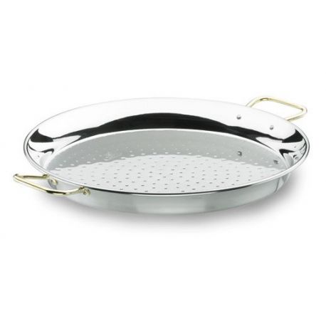 Plat à Paella 65cm en inox pour 25 personnes