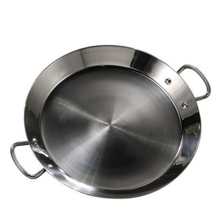 Plat à Paella inox 46cm spécial induction pour 12 personnes