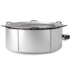 Paravent haut galvanisé pour brûleur à gaz. Plat Ø 150 cm