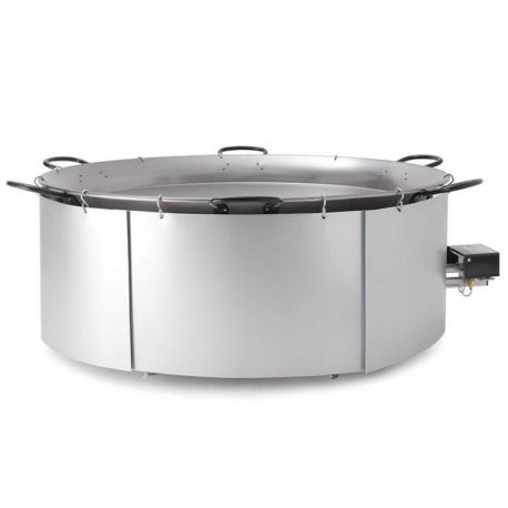 Paravent haut galvanisé pour brûleur à gaz. Plat Ø 115 cm