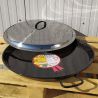 Plat à Paella Garcima émaillé 30cm + couvercle inox pour 4 personnes