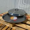 Plat à Paella Garcima acier 42cm + couvercle inox pour 11 personnes