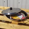Plat à Paella 36cm en inox + couvercle inox pour 7 personnes 