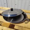 Plat à Paella inox 32cm spécial induction + couvercle pour 5 personnes