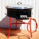 Kit cuisson -bbq70 - Plat fonte 80cm - 1 séparation - rechaud pro
