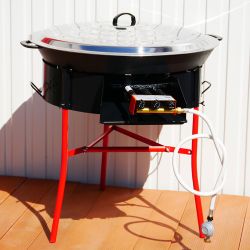 Kit cuisson -bbq70 - Plat fonte 80cm - 1 séparation