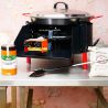 Kit à paella -bb540 pour 20 personnes - Plat Acier - Couvercle - Thermocouple
