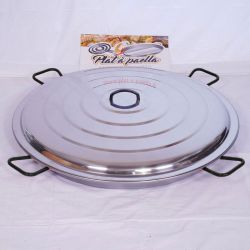 Plat à Paella 80cm Garcima Pata Negra + couvercle inox