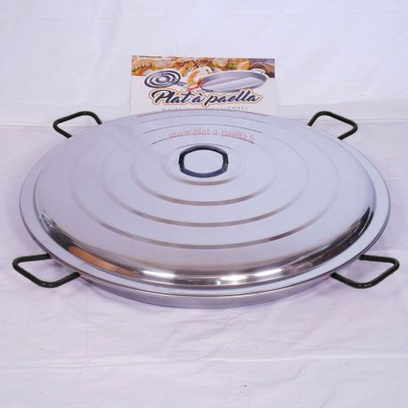 Plat à Paella 80cm Garcima Pata Negra + couvercle inox