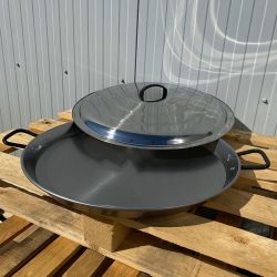 Plat à Paella 34cm Induction Garcima Pata Negra + couvercle inox