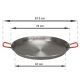 Plat à Paella 70cm en inox + couvercle inox pour 30 personnes 
