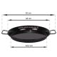 Plat à paella Induction en inox anti-adhésive 40cm + couvercle pour 10 personnes