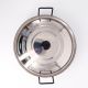 Poêle creuse émaillée 30 cm avec couvercle Inox - Garcima
