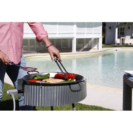 Pare flamme galvanisé pour réchaud. Plat Ø 80 à 100 cm