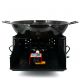 Kit Poêle creuse - BBQ40 pour 10 personnes - Plat creux émaillé 34cm - Couvercle