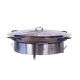 Mini kit à paella - 85 personnes - Pare-flamme inox - Plat émaillé - couvercle