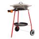 Kit à paella sur roues - poêle acier avec couvercle inox 16 personnes
