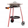 Kit à paella sur roues - poêle acier avec couvercle inox 20 personnes