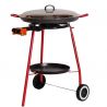 Kit à paella sur roues - poêle anti adhérente avec couvercle inox 20 personnes