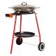 Kit à paella sur roues - poêle inox avec couvercle inox 16 personnes