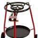 Kit à paella sur roues - poêle émaillée avec couvercle inox 20 personnes