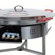 Kit à paella - 50 personnes - Pare-flamme inox - Plat acier - couvercle