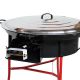 Kit à paella - BBQ60 pour 30 personnes - Plat émaillé et pare-flammes