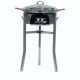 Kit à paella - Pare-flammes inox - 30 personnes - Plat acier et couvercle inox