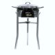 Kit à paella - Pare-flammes inox - 16 personnes - Plat émaillé et couvercle inox