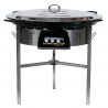 Kit à paella 50 personnes - Pare-flammes 70cm inox - Plat émaillé - couvercle