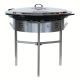 Kit à paella 85 personnes - Pare-flammes 70cm inox - Plat émaillé