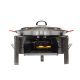Kit à paella - Pare-flammes inox - 20 personnes - Plat anti-adhérent et couvercle inox