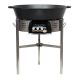 Kit tartiflette - pare flammes 80cm Inox - Plat fonte 80cm sur table - thermocouple pro