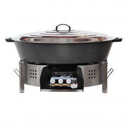 Mini Kit tartiflette - pare flammes 80cm Inox - Plat fonte 80cm - thermocouple