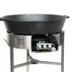 Kit tartiflette - pare flammes 80cm Inox - Plat fonte 80cm sur table - thermocouple pro