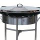 Kit à paella - 85 personnes - Pare-flamme inox 80cm - Plat émaillée - veilleuse - thermocouple - couvercle inox
