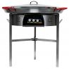 Kit à paella 40 personnes - Pare-flammes 70 cm inox - Plat acier avec couvercle inox
