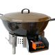 Kit Poêle creuse - BBQ40 pour 50 personnes - Plat creux émaillé 60cm - Couvercle
